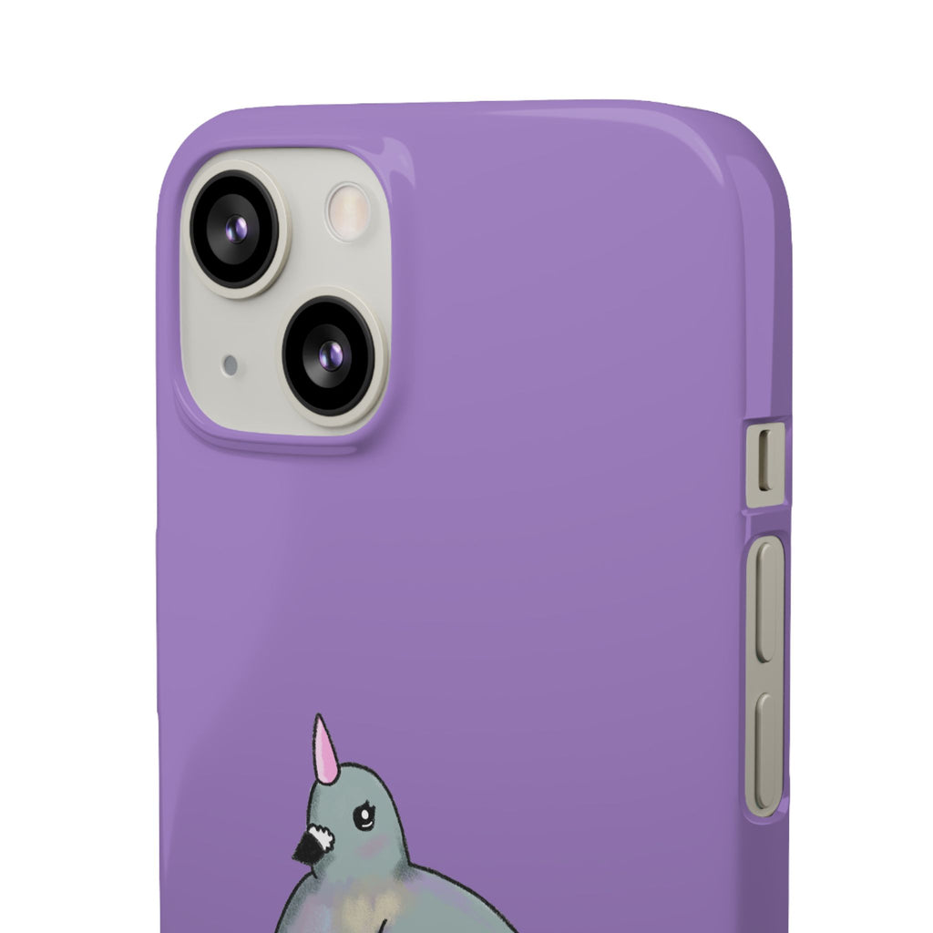 Purple Unicorn Pigeon Snap Phone Case