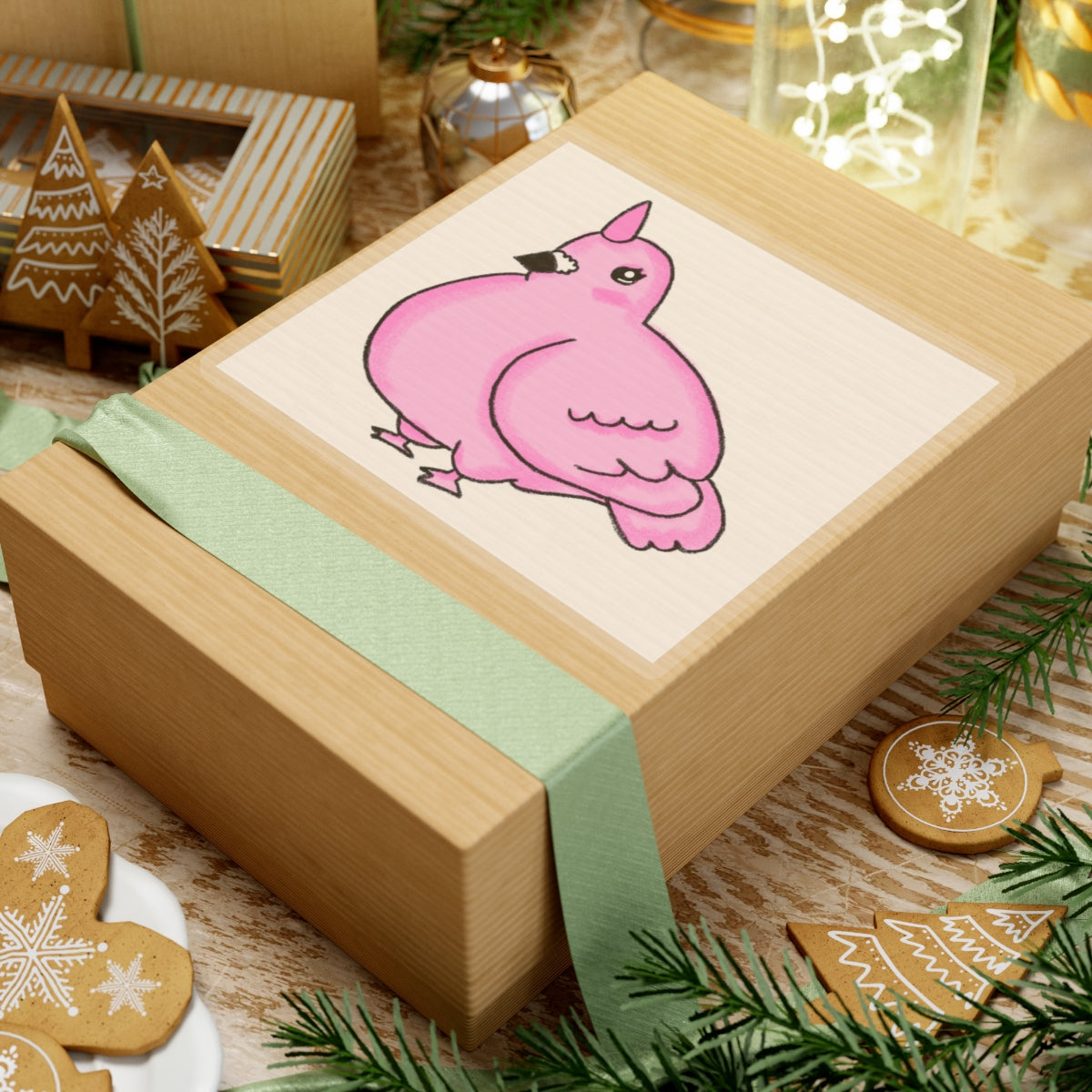 Pink Unicorn Pigeon Kiss-Cut Sticker