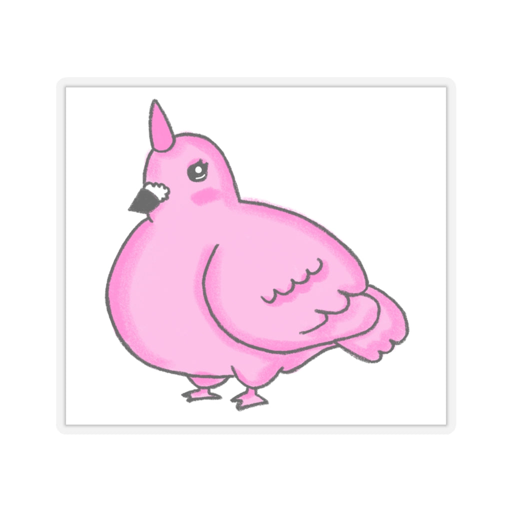 Pink Unicorn Pigeon Kiss-Cut Sticker