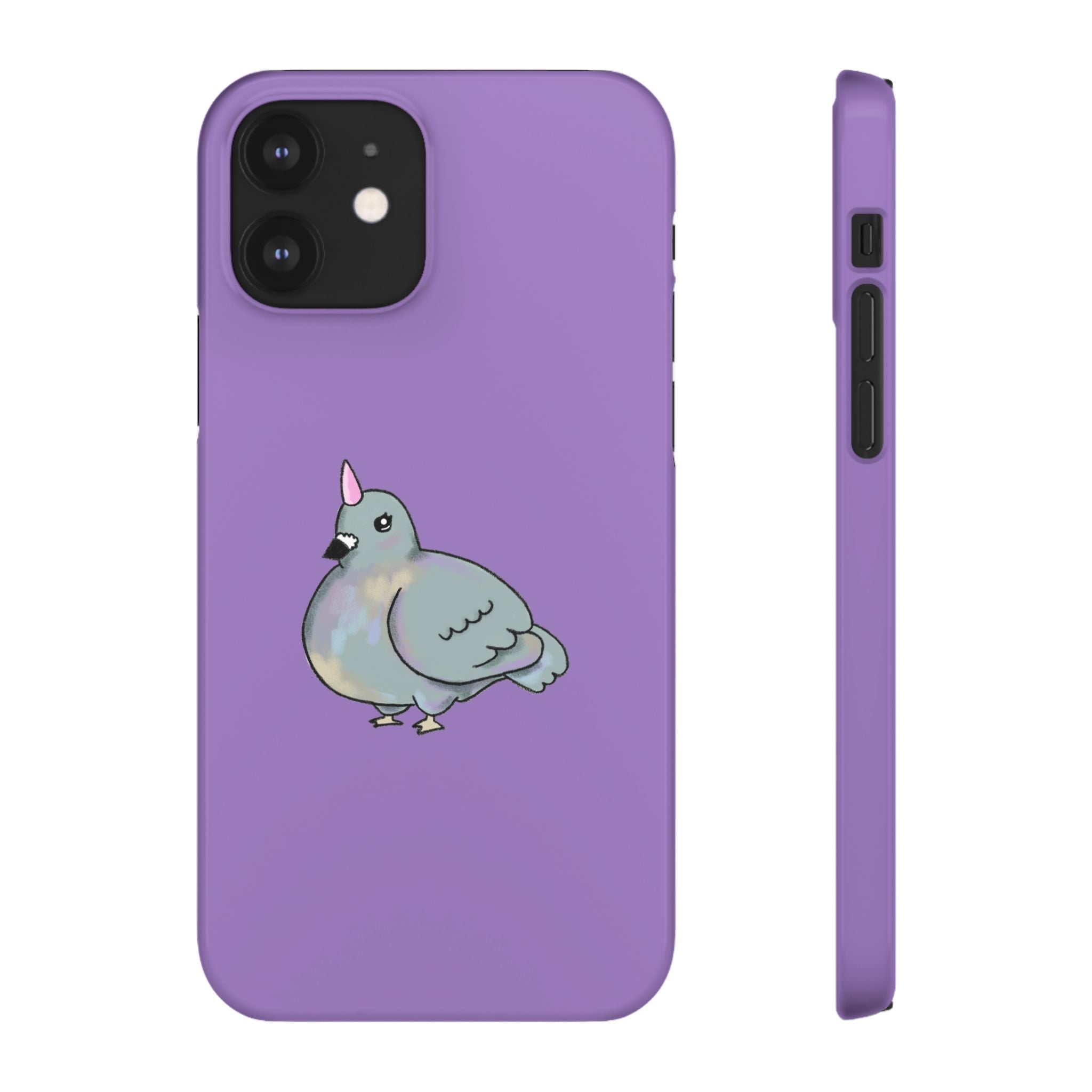 Purple Unicorn Pigeon Snap Phone Case