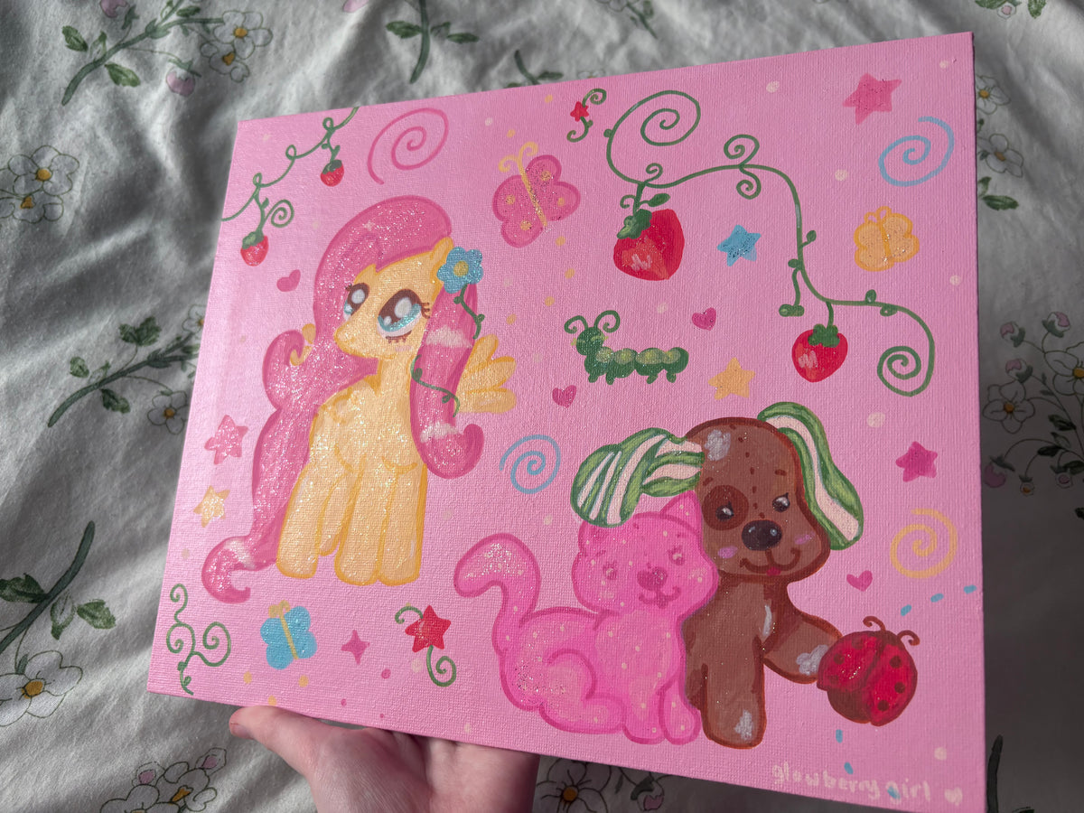 Strawberry shortcake mix painting - COMMISSION
