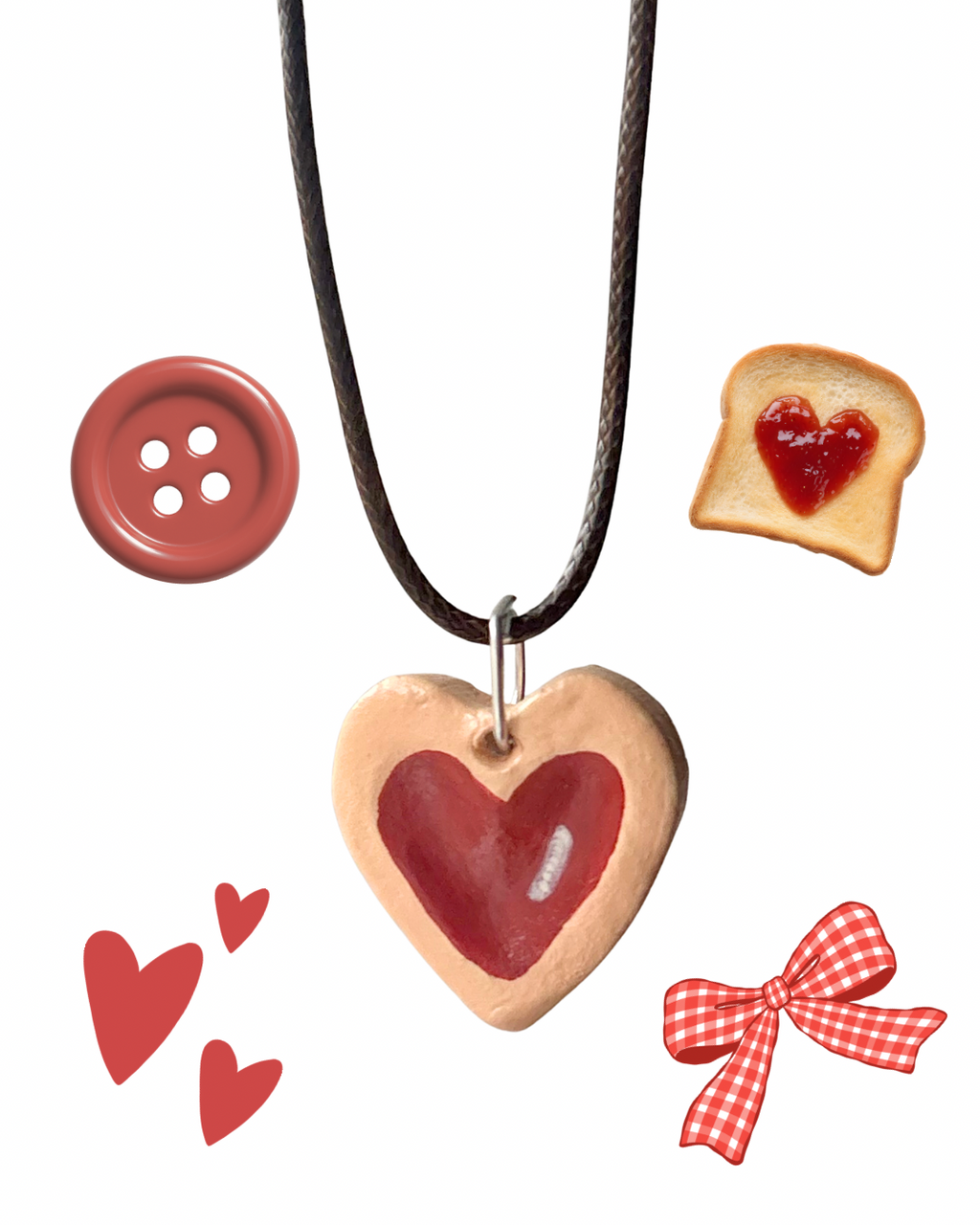 Jam heart necklace
