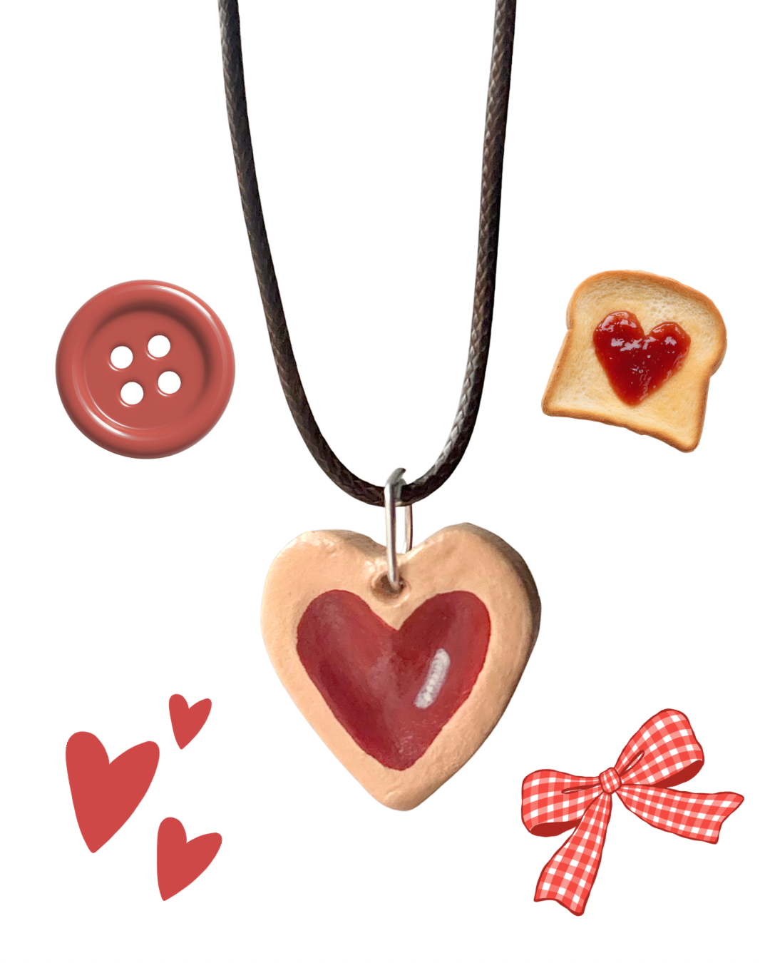 Jam heart necklace
