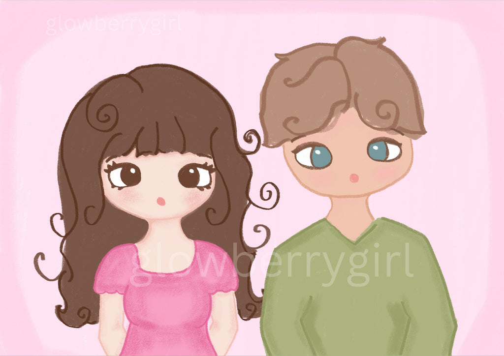 Customisable Portrait with 2 people
