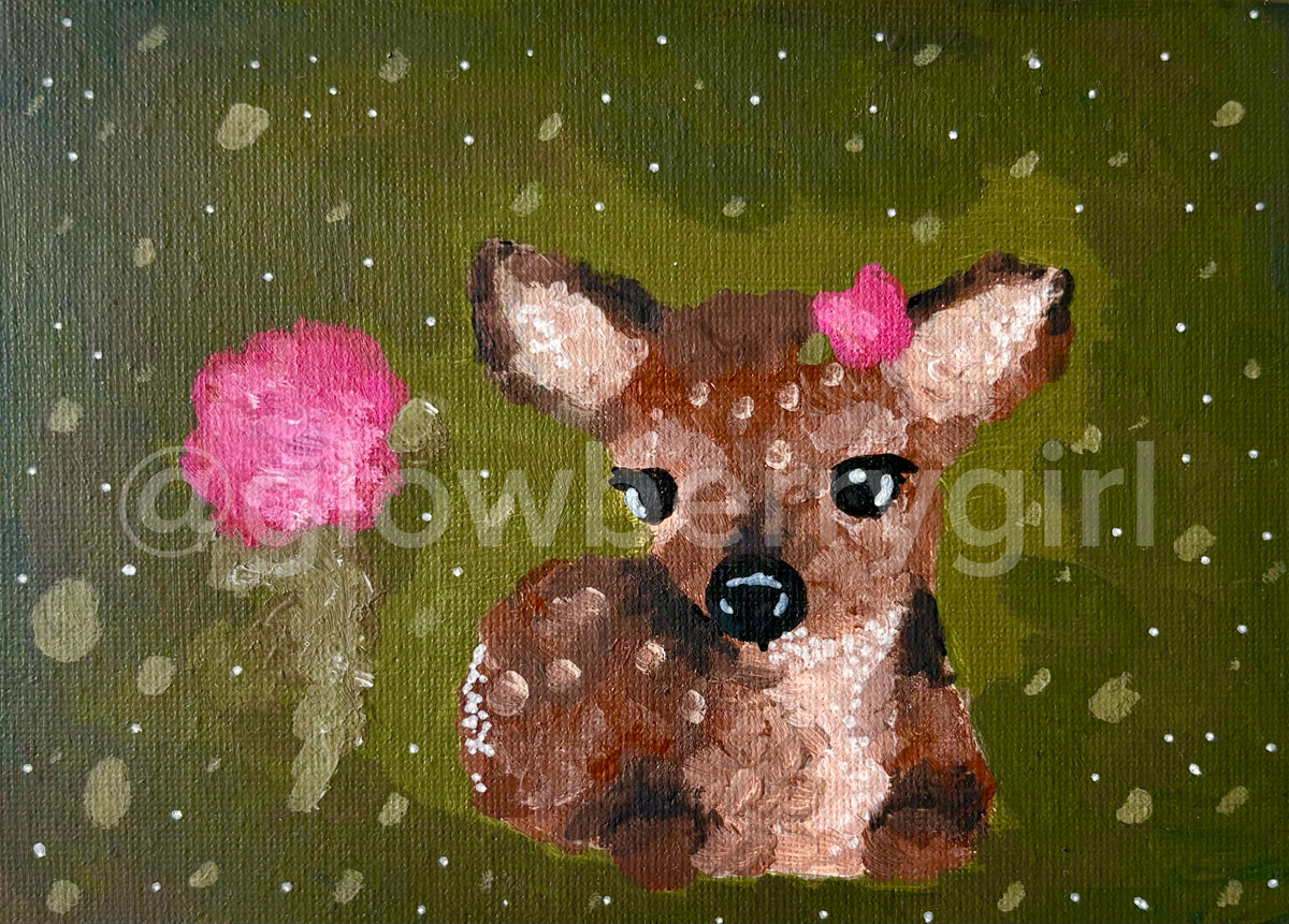 Autumn deer print