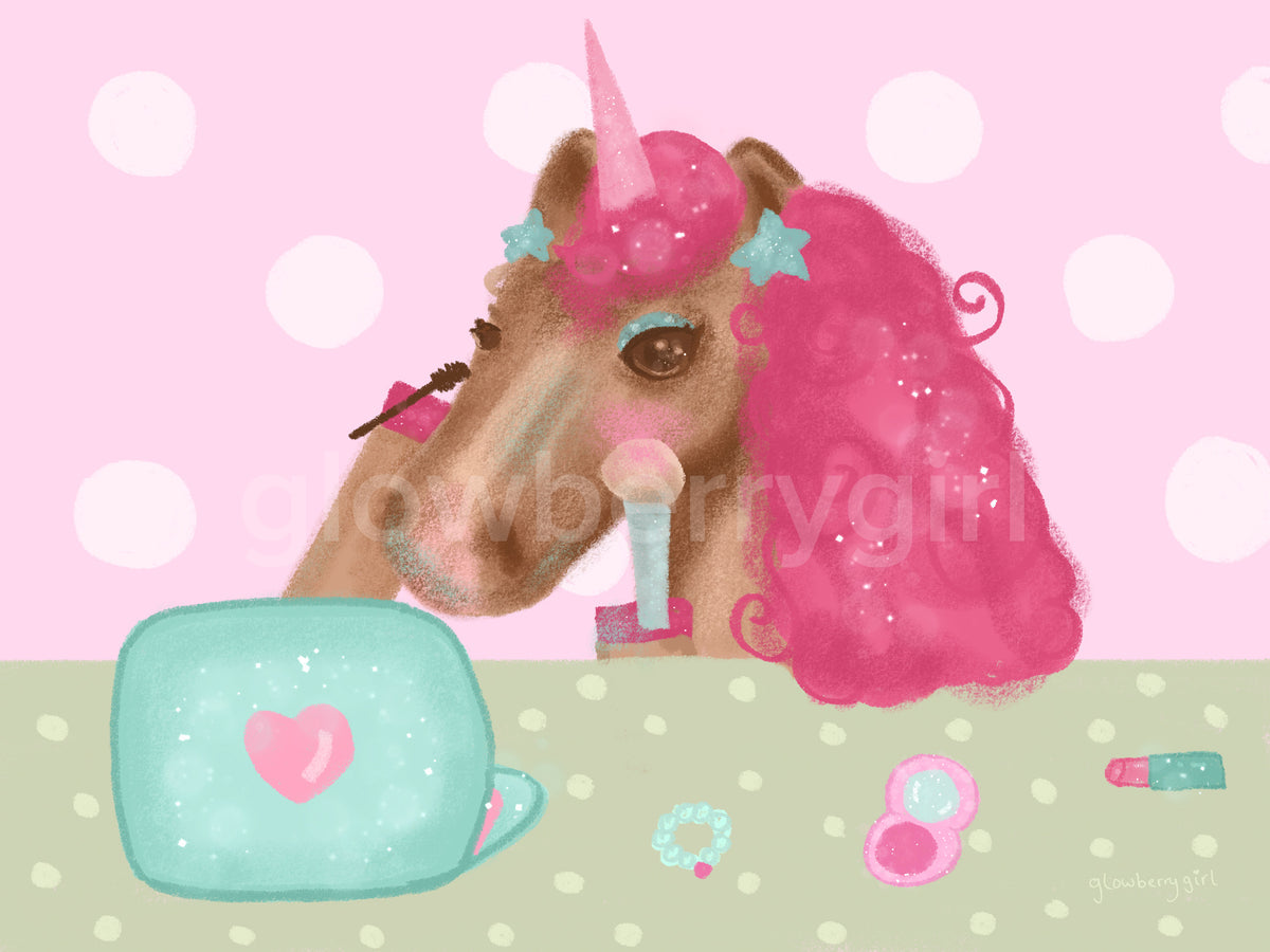 Unicorn makeup print