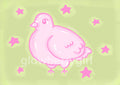 Pink pigeon print