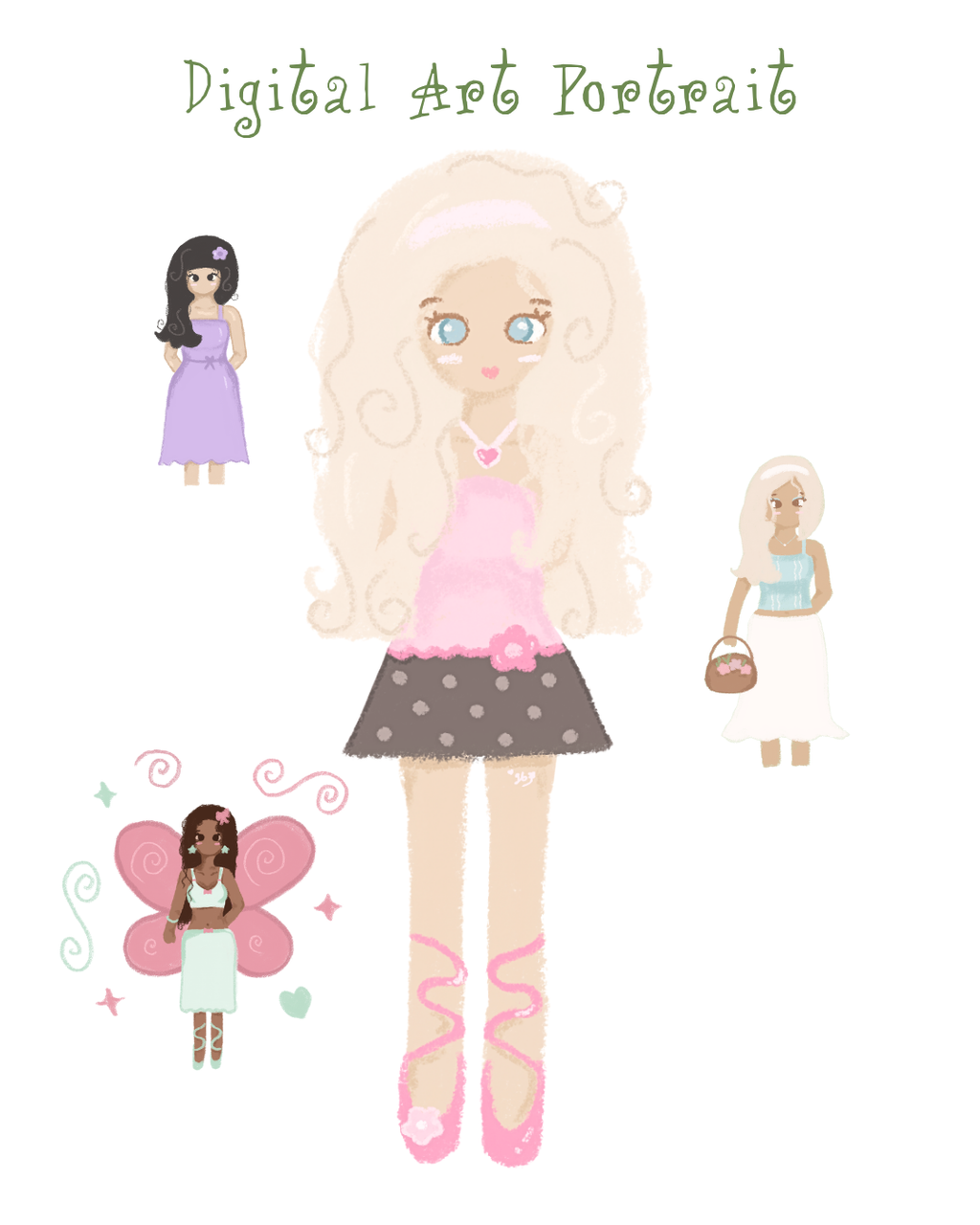 Customisable Digital Art Human Portrait